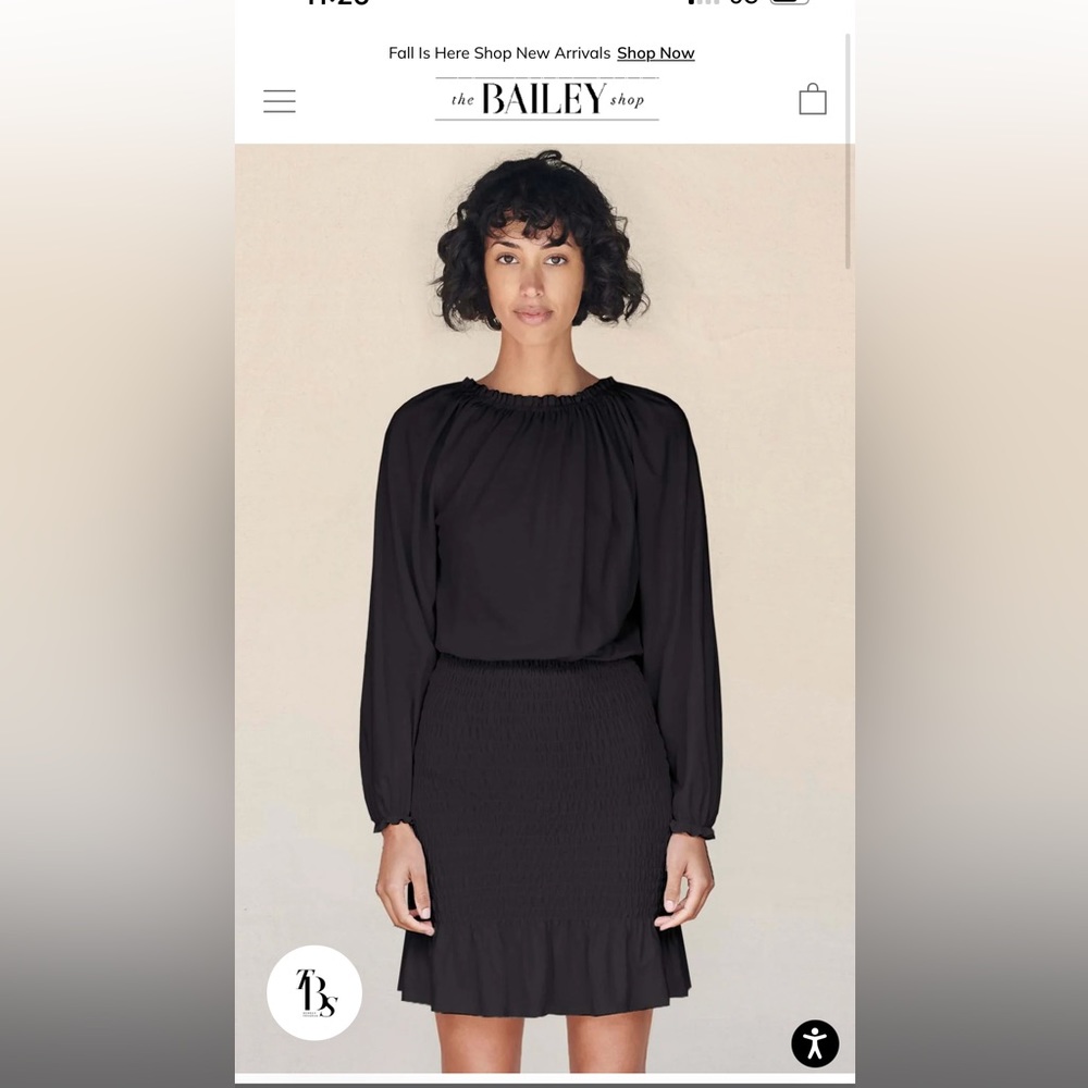 Bailey 44 Sundry ruffle smock dress in black - size 2